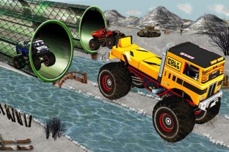 Monster Truck Snow Stunt Racing截图1