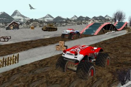 Monster Truck Snow Stunt Racing截图2