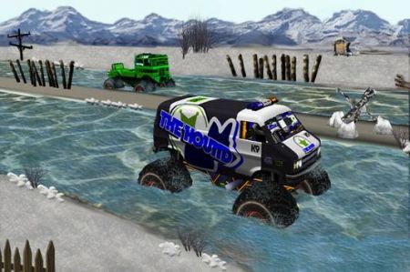 Monster Truck Snow Stunt Racing截图3