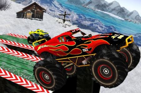 雪地奔驰卡车游戏免费版（Monster Truck Snow Stunt Racing）图片1