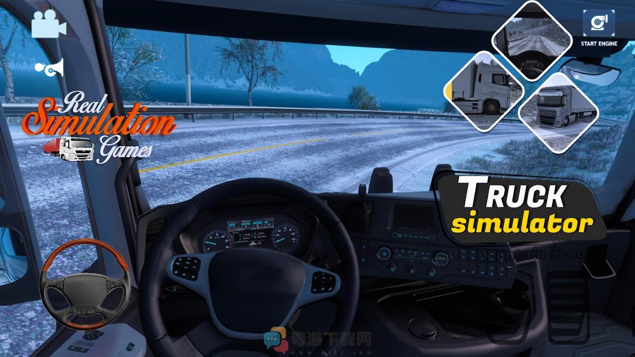 卡车模拟器欧洲山雪路游戏最新版（Truck Simulator Snow Mountain）图片2