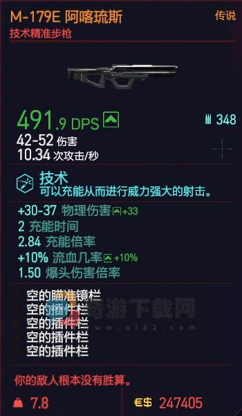 赛博朋克2077M179E阿喀琉斯怎么样 赛博朋克2077M179E阿喀琉斯属性图鉴介绍